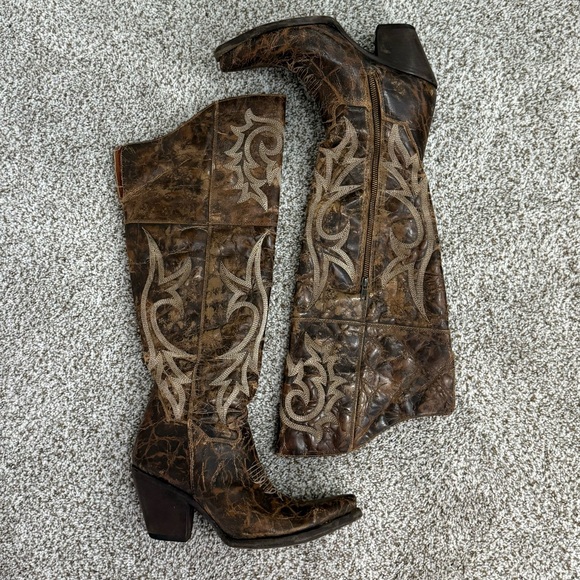 Dan Post Jilted Knee High Western Boots - Picture 6 of 7